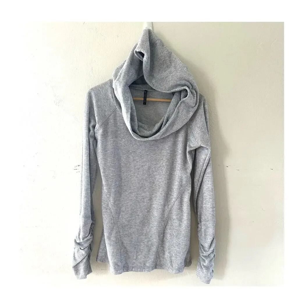 Kuhl Gray Ribbed Hoodie Pullover Lightweight Women's‎ Size Small Outdoors Hiking
